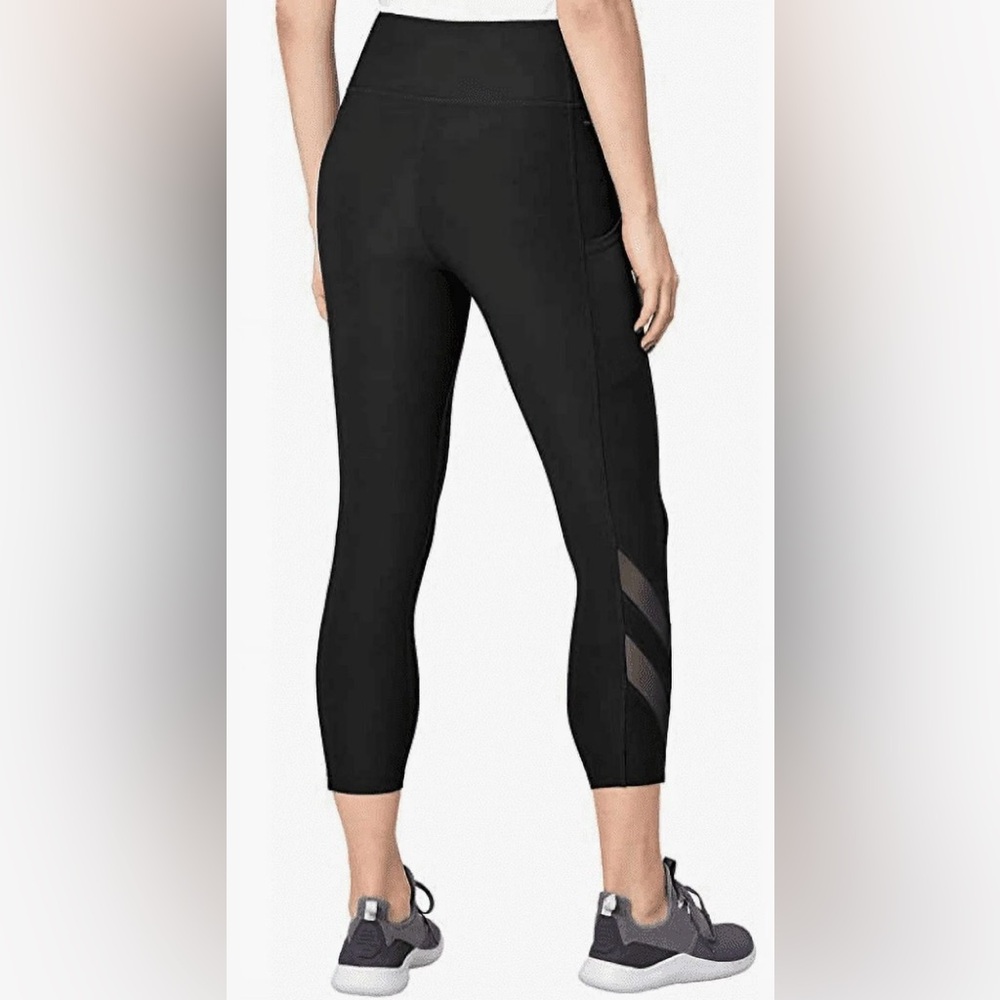Mondetta Mid Weight High Waist Mesh Leggings Yoga Workout Gym Running Activewear - Picture 3 of 16